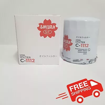 Sakura C-1112 Oil Filter - Equivalent Of Ryco Z334 & Wesfil WZ334 • $29