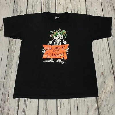 Glow In The Dark Logo Vintage 1990's Halloween XL T Shirt Will Work For Candy • $25