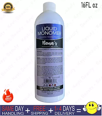 16 Oz Nena's Liquid Monomer Professional Nail System 16 Oz. NO MMA • $21.99