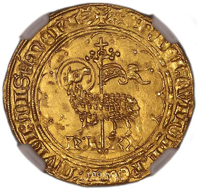 Coin - France - Charles VI - Gold - Agnel D'or NGC MS 61 • $5385