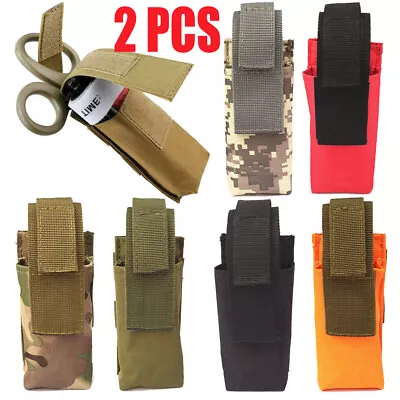 2 Pack Tactical Tourniquet Pouch Trauma Shear Bag Scissor First Aid Molle Holder • $11.59