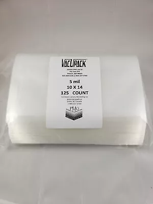 $55.04 • Buy 5 Mil 10 X 14 125ct FLAT COMMERCIAL CHAMBER BAGS Vacuum Sealing ARY VacMaster