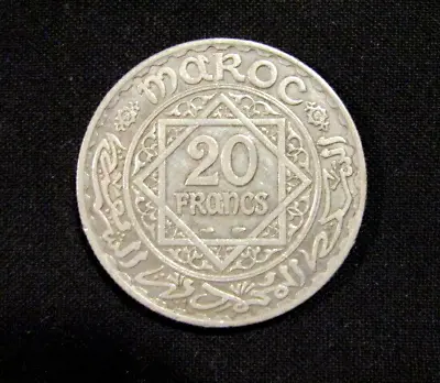 Morocco 1347/1928 20 Francs Silver Coin • $59.99