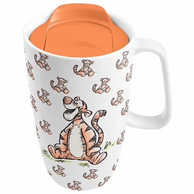 Disney Winnie The Pooh Tigger Ceramic Travel Mug With Handle Christmas Mum Gift • $27.90