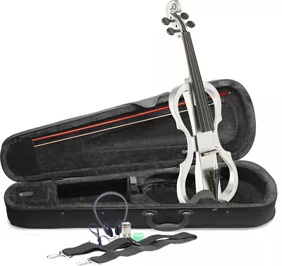 Stagg Electric Violin Combo Starter Student Package - White • $279.99