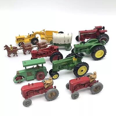 Lot VTG Lesney Massey Harris Tractors #4 Diecast  Farm Driver Construction ++ • $26