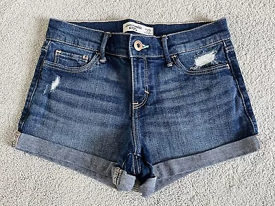 Girls Navy Denim Abercrombie Kids Shorts Age 11-12 Years • £2.20