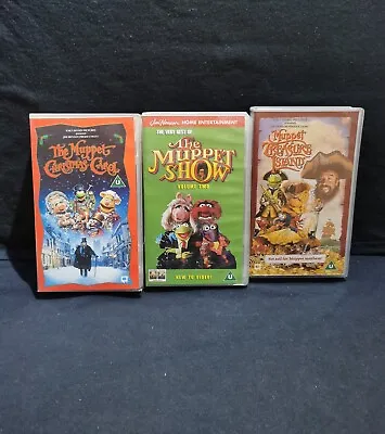 £11.99 • Buy The Muppet Christmas Carol, Treasure Island And The Muppet Show VHS Tapes