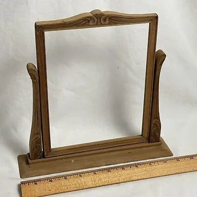 VTG 7X9” WOOD SWING TILT PICTURE FRAME Art Nouveau Deco Victorian Table Dresser • $17.99