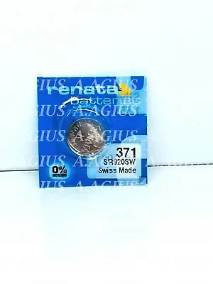 Renata Watch Battery 371 (SR920SW)- Swiss - X1   • £1.99