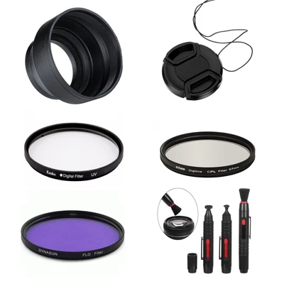 $28.04 • Buy 49mm Camera Bundle Collapsible Lens Hood Cap UV CPL FLD Filter For Sony Lens