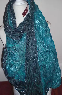 Merona - Ladies-paisley Loop Scarf - Teal - Brand New With Tag -very Low Price! • $2.99