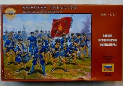 Zvezda 1:72 Coloring Soldiers Swedish Infantry 1687-1721 Art 8048 • £10.60