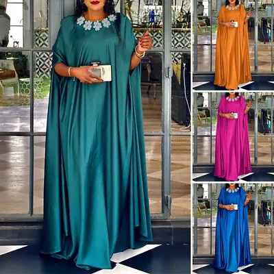 UK Womens Batwing Sleeve Long Maxi Dress Wedding Party Prom Dresses Robe  • £23.24