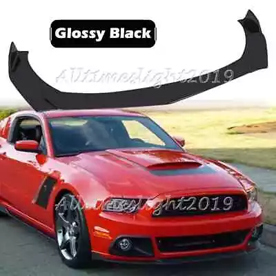 For Ford For Mustang Glossy Black Front Bumper Lip Chin Spoiler Splitter Body • $42.95