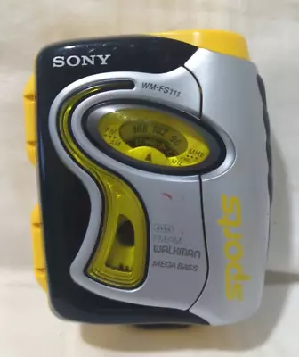 Sony WM-FS111 Walkman Sport AM/FM Radio Cassette Player Vintage - Read Desc. • $29.99