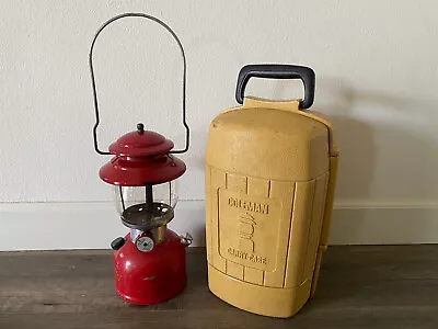 Vintage 1968 Coleman 200A Red Lantern W/1977 Carrying Case • $102.50