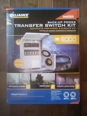 3006hdk Reliance Transfer Switch Kit 8000 Watts  New Stock From Shelf • $269.99