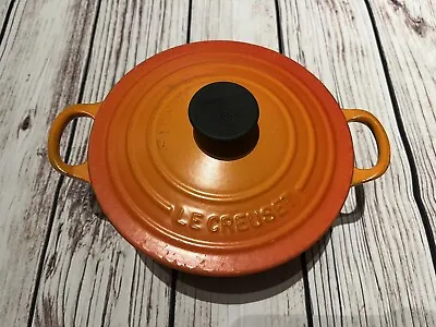 Le Creuset Casserole Dish Dutch Oven Cast Iron Orange 18 • £70