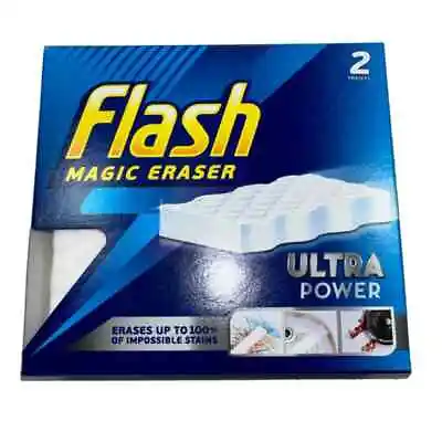 Flash Magic Eraser Ultra Power Re-Usable Sponge Remover Stain Scuffs Cleaning • £2.98