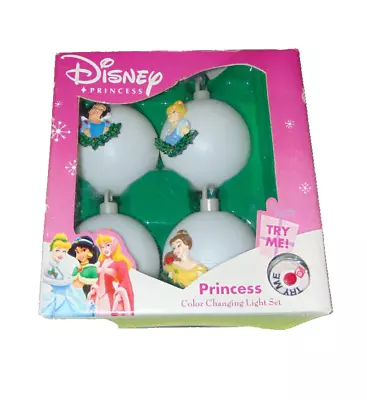 Disney Princess Christmas Color Changing Lights Vintage In Box • $36