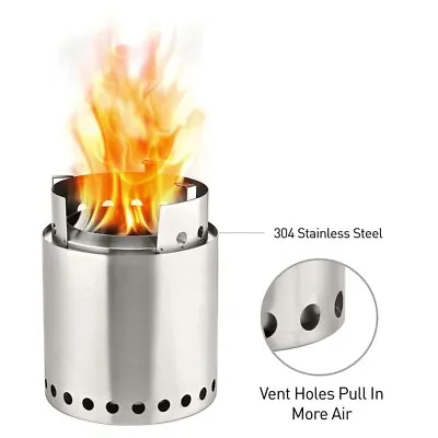 $19.99 • Buy NEW Bonfire Stove Fire Pit Outdoor Wood Burning Stainless Steel Camping Portable