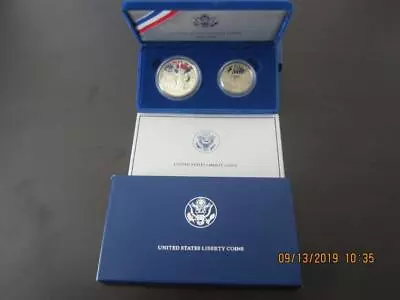 1986 Liberty Coins Silver Dollar & Clad Half In Original Case Ellis Island Look • $24.95