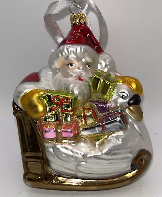 Vintage Christmas Tree Ornaments Winter Holiday Decorations Santa Swan Sleigh • $24