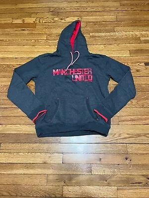 Manchester United Hoodie Sweatshirt Mens Size Small Gray Pullover Soccer Futbol • $29.95