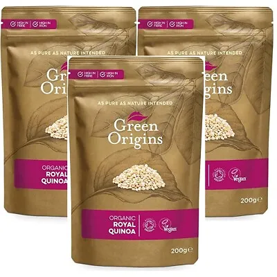 £9.99 • Buy Organic Royal Quinoa Grain Vegan Antioxidants Green Origins 3 X 500 G BBE JUL/22