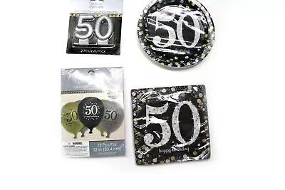 50th Birthday Party Supplies ~ Sparkling Celebration Decorating Kit • £19.24