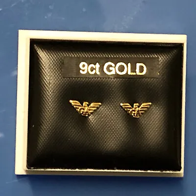 Pair Of 9ct Gold Armani Baby Stud Earrings • £65