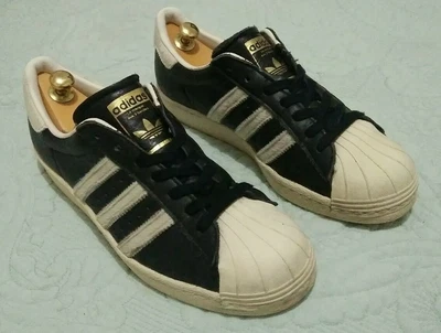 $34.95 • Buy Adidas Superstar 80s Running Shoes  Black White MEN'S US7, UK6.5, EU40  (BB2232)