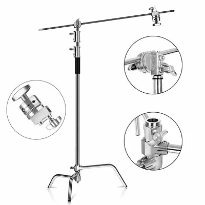 Stainless Steel Tripod Heavy Duty C-Stand Adjustable With Boom Arm For Studio • $144.49