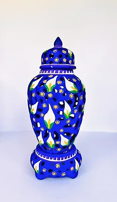 Handmade Handpainted Folk Art Vibrant Incense/vase Multifaceted Burner  • $34.99