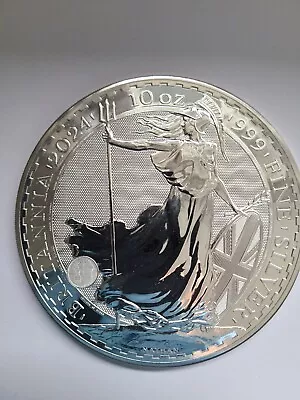 2024 Silver Britannia Coin. 10 Oz 9999 Pure Silver. • £210