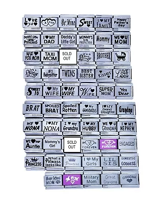 U-PICK Family Mom Dad Laser Etched 9mm Italian Charms Modular Links • $4.19