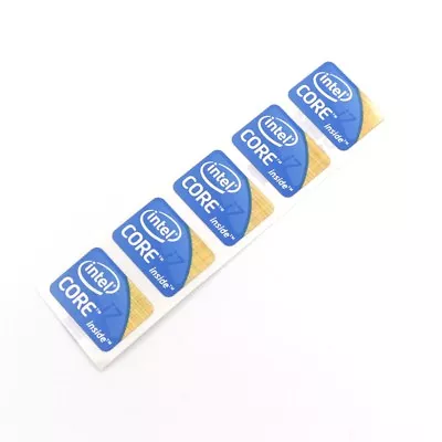 5pcs  Laptop PC Sticker Label Badge Decal I7 CORE Inside 21*15.5mm Blue ST067 • $2.37