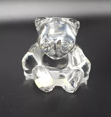 Villeroy & Boch Crystal Clear Glass Bear Figurine Paperweight 3  • $7.96