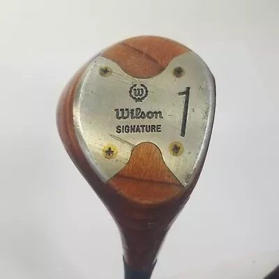 WILSON Signature 1 Wood Driver Vintage Wood Head Golf Club RH • $39.99