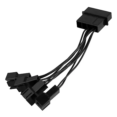 PC Fan Power Cable 4 Way Splitter 12V Molex To 3-pin Cable Connector Adapter • $7.49