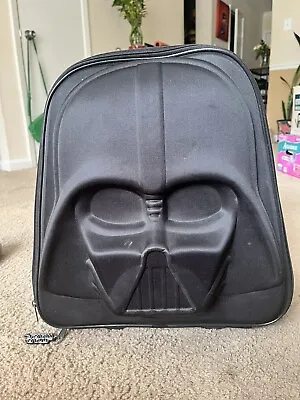 Star Wars Darth Vader Helmet 3D Suitcase Luggage Bag Kids Disney Store Exclusive • £48.19