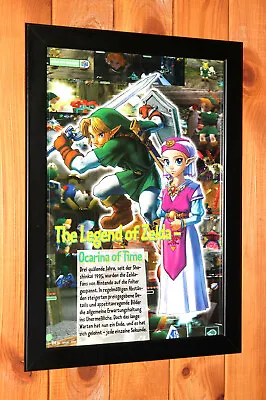1999 The Legend Of Zelda Ocarina Of Time N64 Vintage Promo Poster Ad Page Framed • $61.54