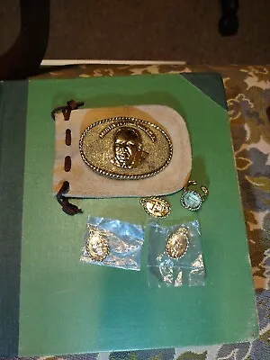 Vtg 5 Pc MARTIN LUTHER KING JR.  Metal BELT BUCKLE Ring 3 Medallions NEW Lot • $19.99