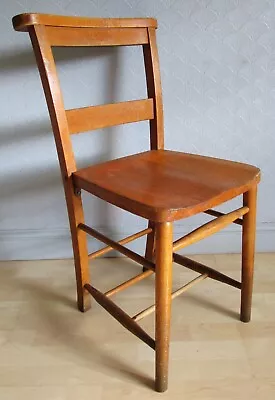 Simple Solid Light Elm Church Chapel Chair • £25