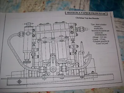 Model Steam Engine And Boiler  For Boats &     Ship Plan • $29.99