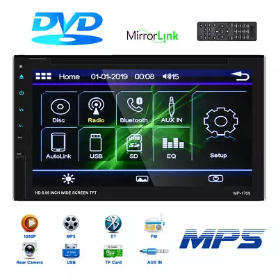 6.95  2Din Full Touch Car Stereo Bluetooth Radio CD DVD Player GPS Nav USB/TF/FM • $104.99