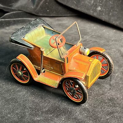 Vintage Modern Toys Tin Litho Car (Made In Japan 1950s) Lever Action Works! • $24.95