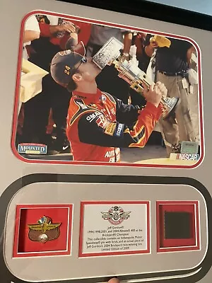 Mounted Memories Jeff Gordon 2004 Brickyard Victory Brick Pin Tire #16/2009 • $50