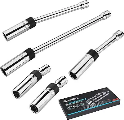 DURATECH 5 PC Magnetic Swivel Spark Plug Socket Set Magnetic Core Steel NEW • $45.99